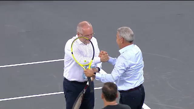 Emil Boc, zis și 'Rafa Nadal de la Cluj Napoca'! Imagini geniale de la meciul de retragere al lui Tecău! Cum l-a imitat pe 'regele zgurii'_7