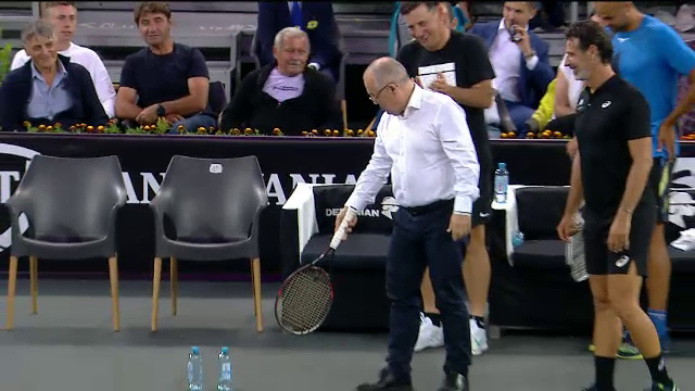 Emil Boc, zis și 'Rafa Nadal de la Cluj Napoca'! Imagini geniale de la meciul de retragere al lui Tecău! Cum l-a imitat pe 'regele zgurii'_12