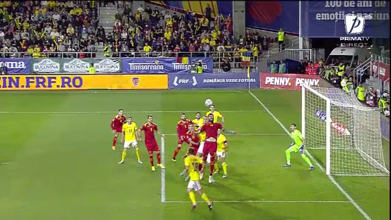 Defensiva României, făcută șah mat la un corner! Chiricheș nu i-a făcut față lui Mugosa. Niță, fără reacție_1