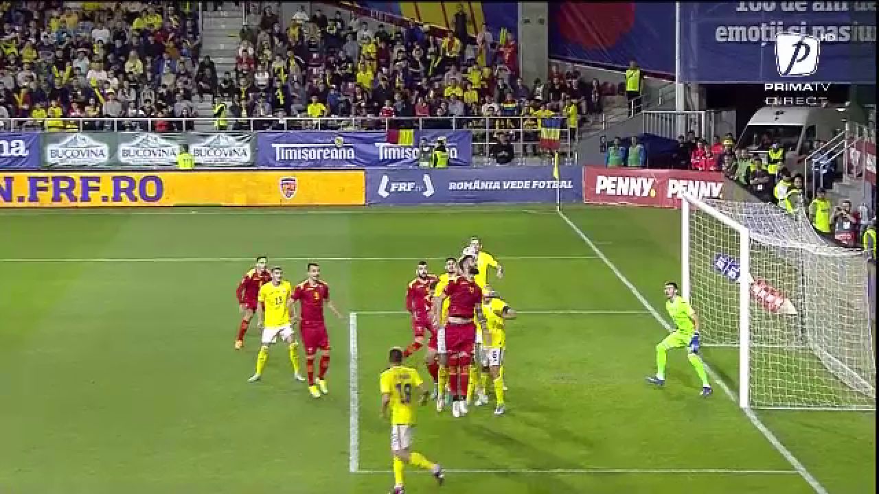 Defensiva României, făcută șah mat la un corner! Chiricheș nu i-a făcut față lui Mugosa. Niță, fără reacție_2