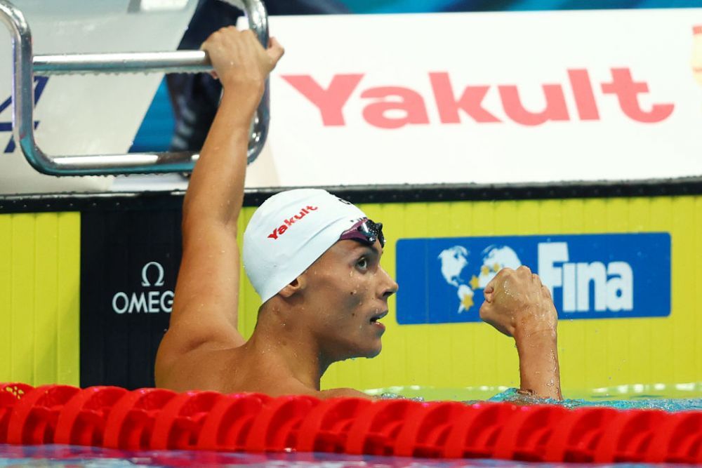 David Popovici, cursă fenomenală! A cucerit aurul la 200 m liber, la primul Mondial de seniori din carieră. Reacția sportivului în vârstă de 17 ani _16