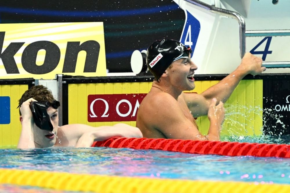 Justin Ress a fost descalificat în finala de la 50 m spate. Reacția campionului, îndreptată către colegul său de lot_7