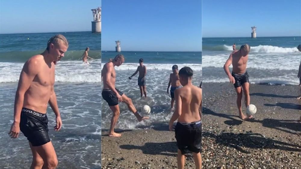 „A zis că iese el și să-l așteptăm afară!” Haaland e omul poporului: a schimbat viața unor copii de pe plajă_2