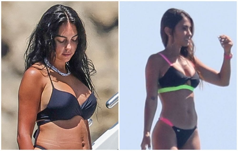 Georgina vs. Antonela! Partenerele lui Messi și Ronaldo, apariții wow din vacanță: și-au etalat siluetele &icirc;n costume de baie hot