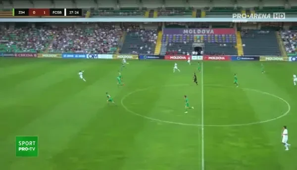 FCSB - Zimbru Chișinău 2-0: Gol Florinel Coman
