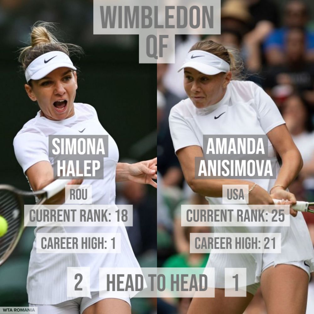 Simona Halep - Amanda Anisimova 6-2, 6-4. Victorie istorică: Halep, pentru a treia oară în semifinale la Wimbledon! _22