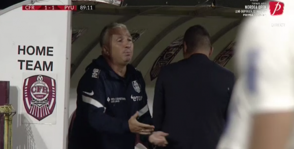 Dan Petrescu, furios după golul încasat de CFR! Imagini cu tehnicianul ardelenilor_2