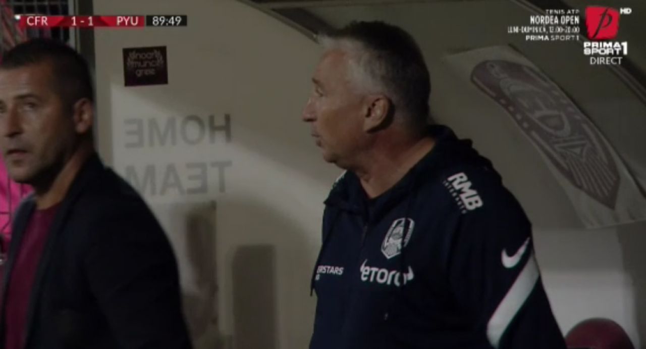 Dan Petrescu, furios după golul încasat de CFR! Imagini cu tehnicianul ardelenilor_3