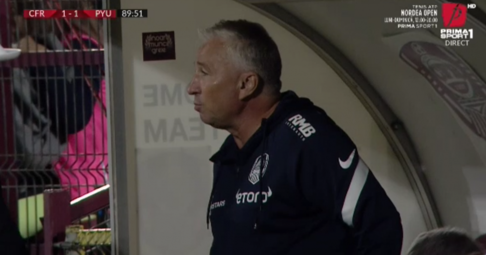 Dan Petrescu, furios după golul încasat de CFR! Imagini cu tehnicianul ardelenilor_4