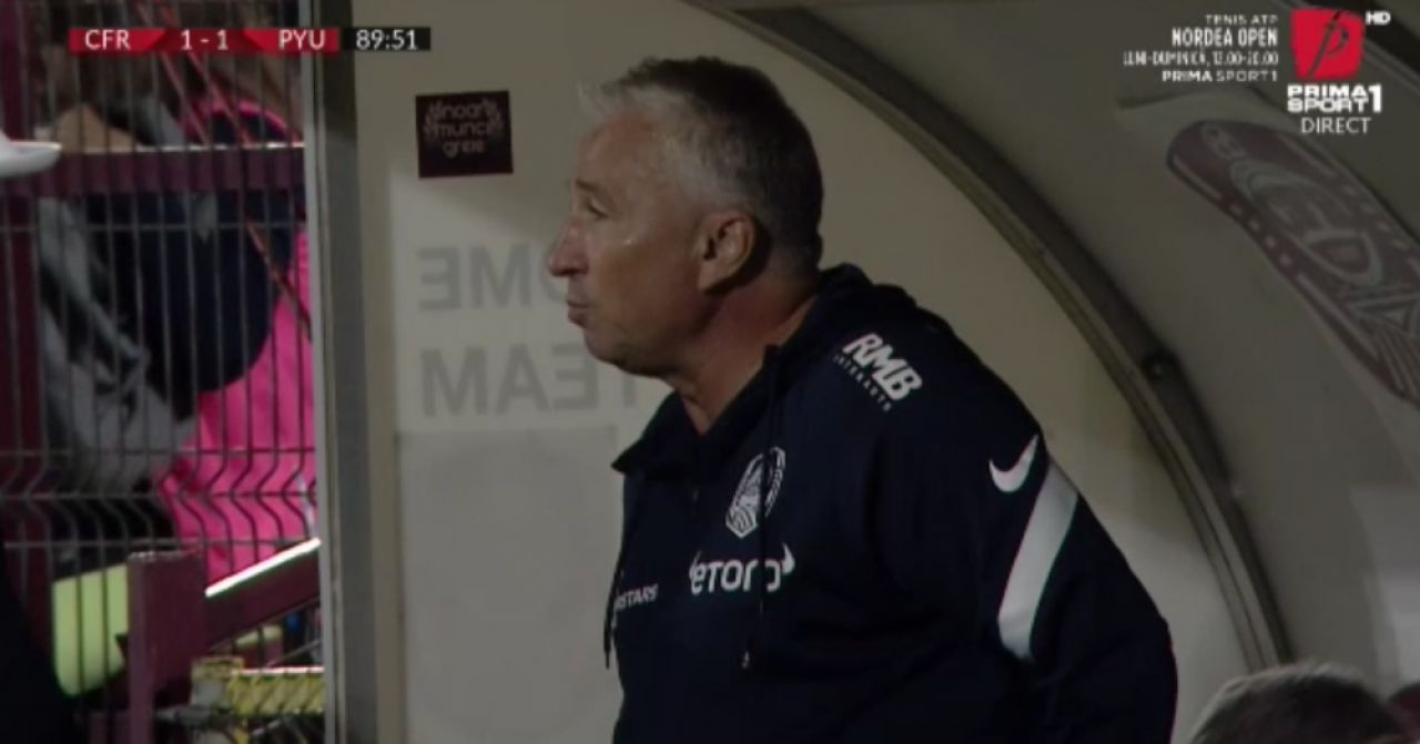 Dan Petrescu, furios după golul încasat de CFR! Imagini cu tehnicianul ardelenilor_4