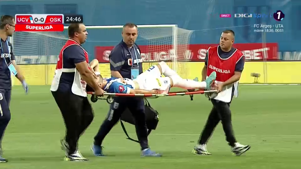 Accidentare teribilă pentru Roguljic! A fost scos pe targă și transportat cu ambulanța, la spital _12