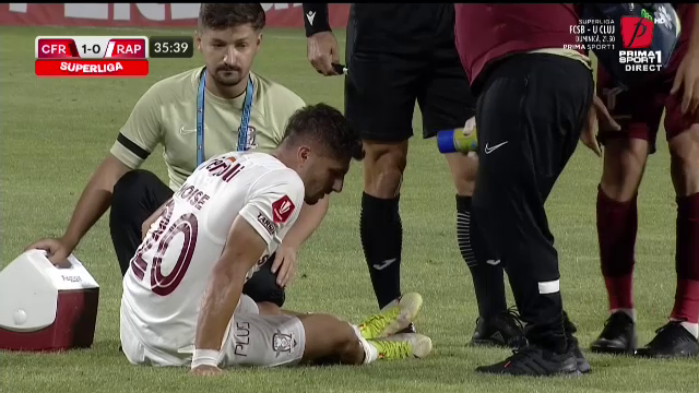 Ce ghinion pentru Rapid! Trei accidentări în doar 36 de minute contra lui CFR Cluj_8