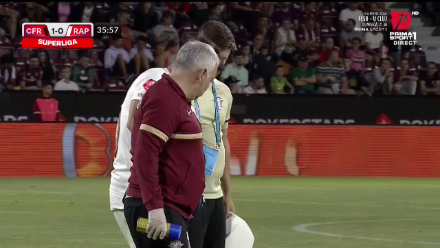Ce ghinion pentru Rapid! Trei accidentări în doar 36 de minute contra lui CFR Cluj_9