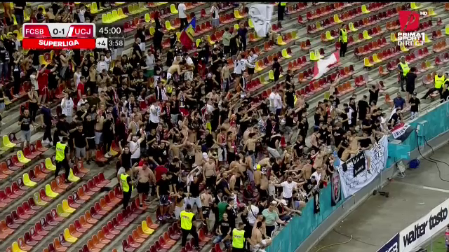 Lovitură pentru FCSB în finalul primei reprize! Cum a marcat Universitatea Cluj_3