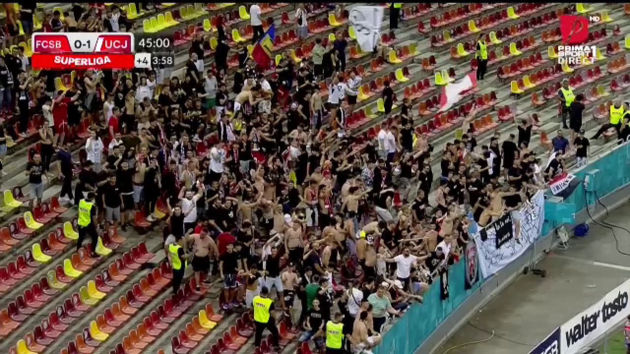Lovitură pentru FCSB în finalul primei reprize! Cum a marcat Universitatea Cluj_3