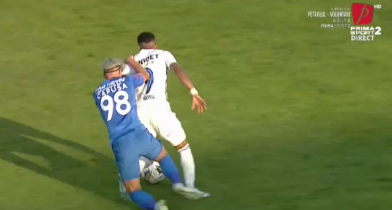 Placaj ca la rugby în fotbal! Fotbalistul de la Chindia a văzut cartonașul roșu direct_6