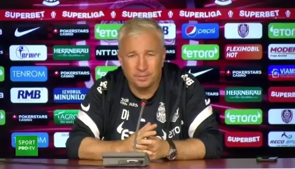 FCU - CFR Cluj | Petrescu, îngrijorat din cauza orei de disputare a meciului: "Îmi e cam teamă, sper să nu pățească nimeni nimic"