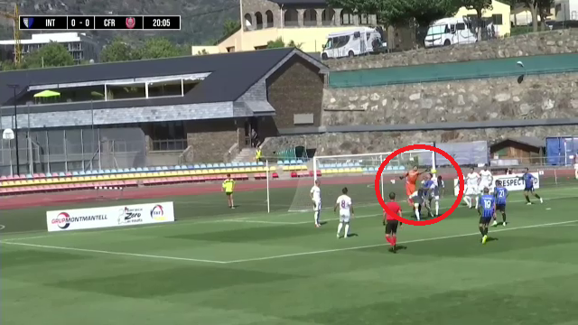 Inter Escaldes - CFR Cluj | Gafă uriașă a lui Bălgrădean și statistici neverosimile în prima repriză_4