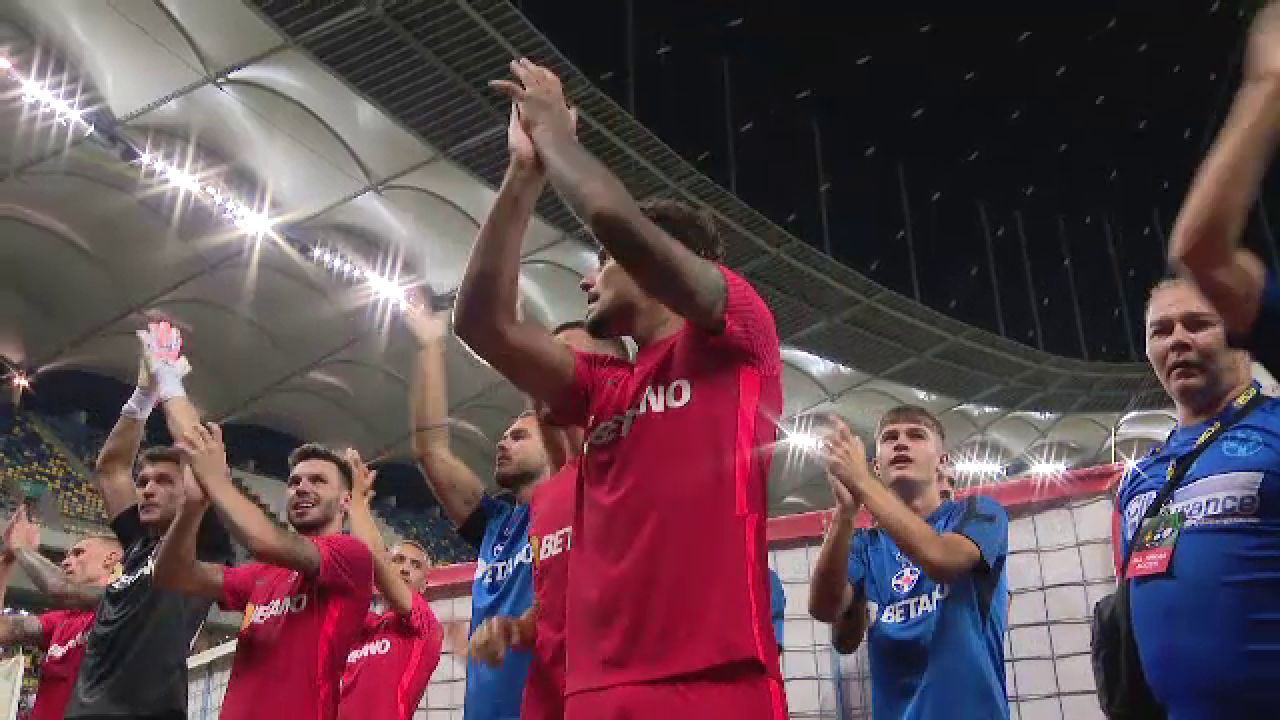 Explozie de bucurie pe banca FCSB-ului! Ce a făcut Dică imediat după fluierul final și cum au sărbătorit jucătorii cu galeria_18