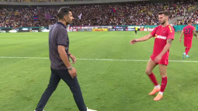 FCSB - Saburtalo | Ce nu s-a văzut la TV. Dică s-a dus glonț la Cordea după ultimul fluier și i-a transmis un mesaj clar
