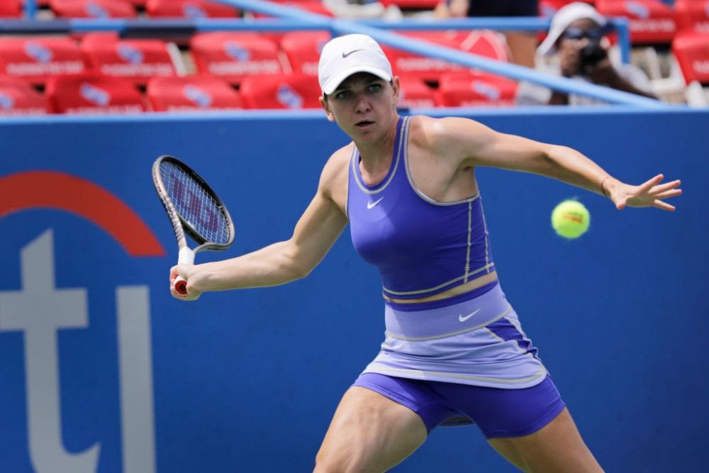 Simona Halep - Anna Kalinskaya 5-7, 0-2 (ret). Rom&acirc;nca s-a retras &icirc;n setul 2 al optimii de la Washington, după un joc mediocru