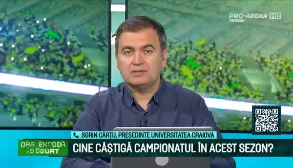 Sorin Cârțu, în direct la Ora Exactă, despre înfrângerea Universității Craiova
