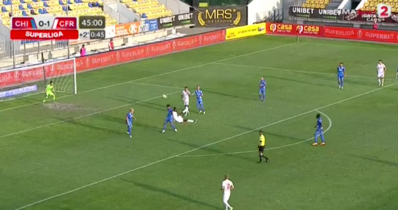 Golul sezonului? Foarfecă de senzație în Chindia - CFR Cluj. Yeboah i-a lăsat mască pe toți_3
