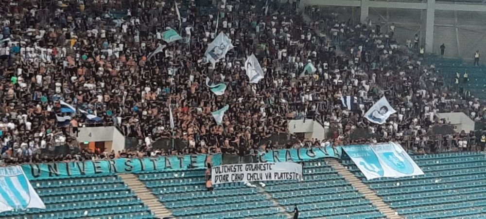 Prinși cu mâța-n sac? Mesajele ultrașilor Universității Craiova, date de gol de Peluza Sud a lui FCU: „Mai faceți ordine după voi”_13