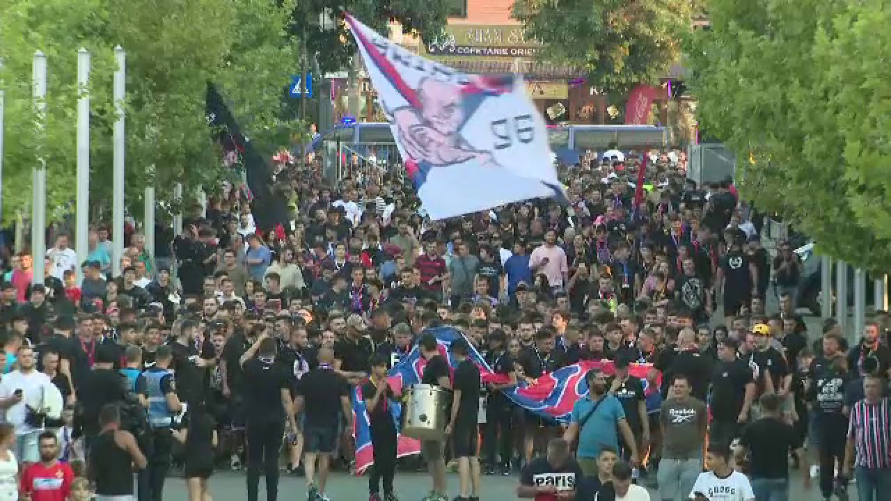 FCSB - DAC Dunajska | Atmosferă incendiară la Arena Națională înaintea meciului. Cum și-a susținut Peluza Nord favoriții_1