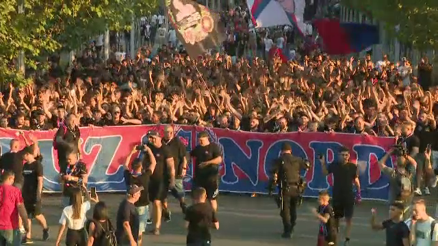 FCSB - DAC Dunajska | Atmosferă incendiară la Arena Națională înaintea meciului. Cum și-a susținut Peluza Nord favoriții_8