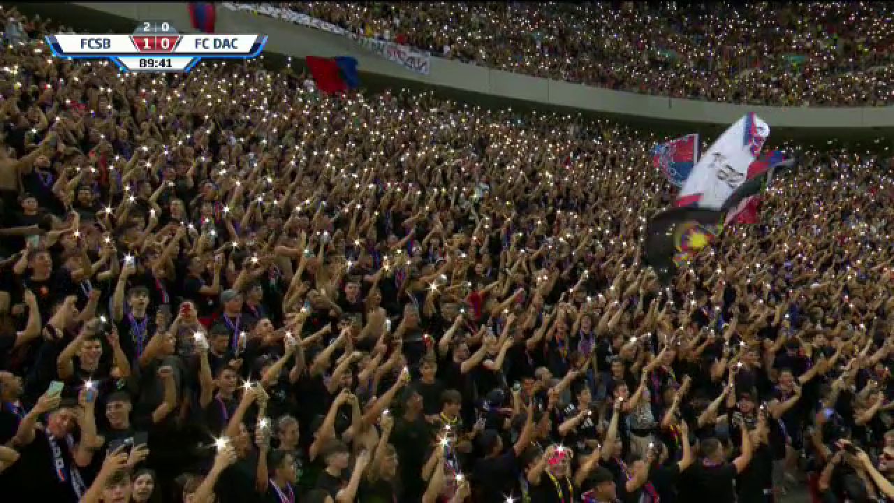 Momente de senzație pe Arena Națională! Fanii FCSB au oferit imaginile serii! Super-atmosfera făcută pe finalul meciului _4