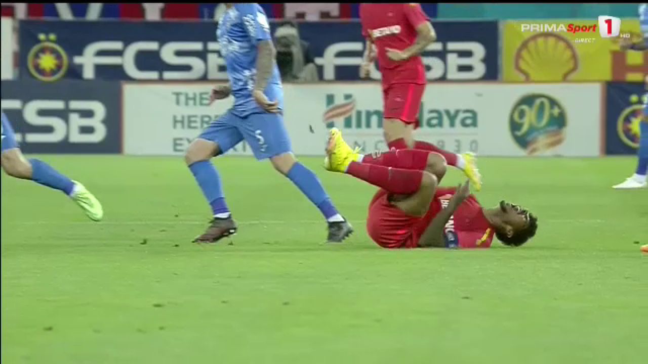 Emoții pentru fanii FCSB-ului! Florinel Coman, faultat grosolan de Neguț! Atacantul Chindiei a văzut cartonașul roșu _7