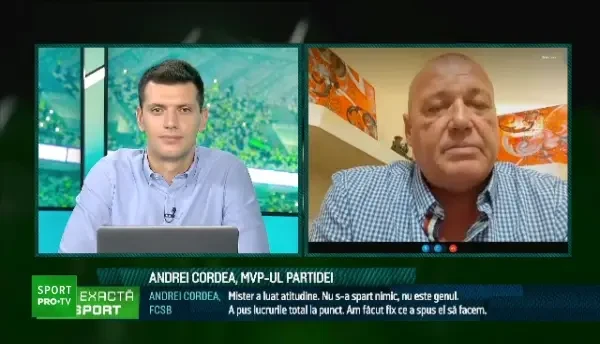 Marcel Pușcaș: "Andrei Cordea e cel mai important jucător de la FCSB"