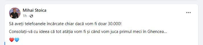 MM Stoica face haz de necaz după sancțiunea primită de la UEFA: „Tot atâția vom fi la primul meci pe Ghencea!”_3