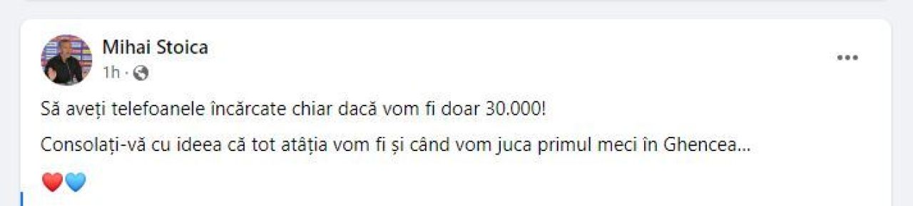 MM Stoica face haz de necaz după sancțiunea primită de la UEFA: „Tot atâția vom fi la primul meci pe Ghencea!”_3