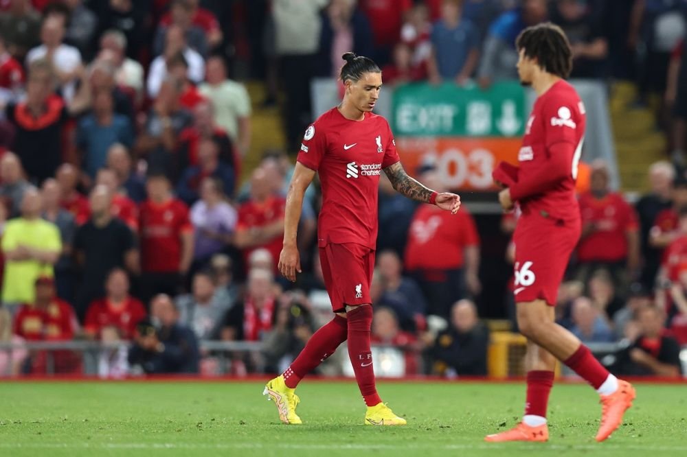 Darwin Nunez, eliminat la primul meci pentru Liverpool pe Anfield! Ieșire violentă a starului uruguayan_4
