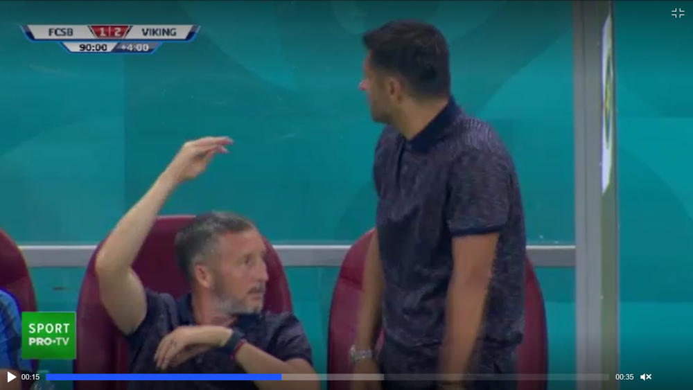 MM Stoica și-a ieșit din minți la finalul meciului cu Viking! Managerul FCSB a dărâmat tot în drum spre vestiare