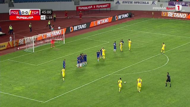 Jair, gol de generic &icirc;n FC U Craiova - Petrolul! Execuție splendidă din lovitură liberă