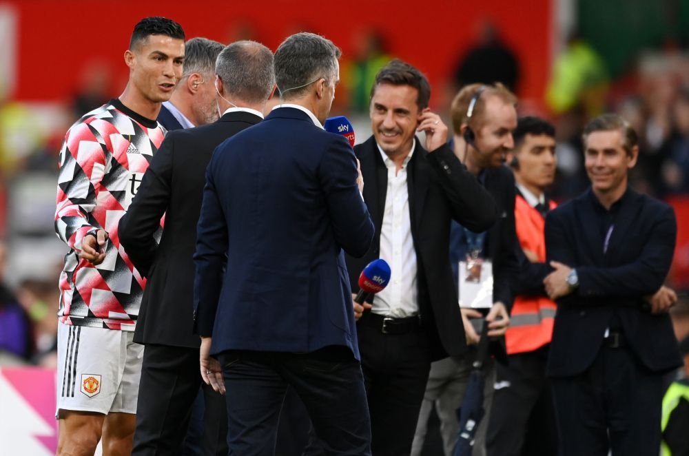 Cristiano Ronaldo l-a ignorat complet pe Jamie Carragher în direct: 