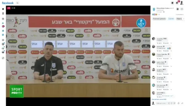 Hapoel Beer Sheva - Universitatea Craiova | Conferință Mirel Rădoi