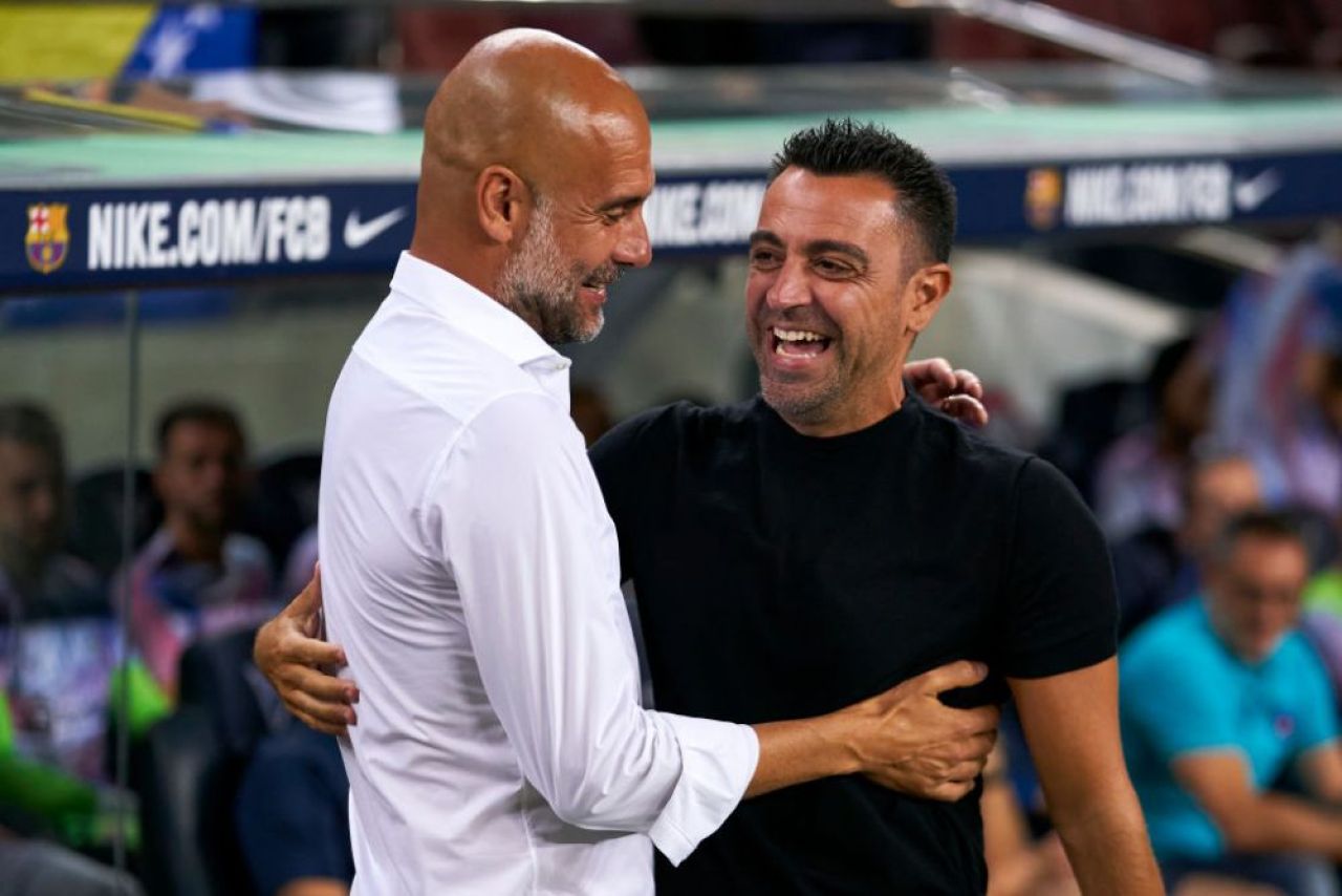 Xavi Hernandez și Pep Guardiola, conferință la comun după amicalul caritabil! Antrenorii au vorbit de Bernardo Silva: „Îi place Barcelona!” _9