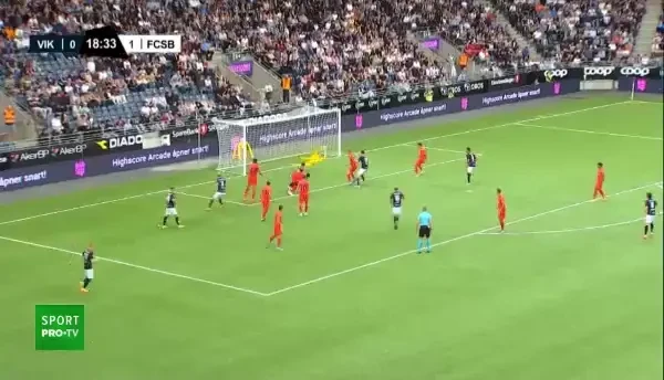 Viking - FCSB | Minutul 19: Ocazie Viking!