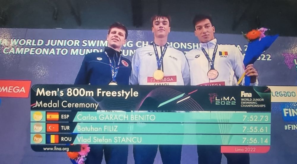 Vlad Stancu a luat bronz la 800 m liber, în cadrul CM juniori din Peru (LIVE pe VOYO)_2