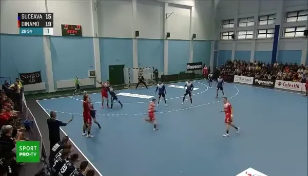 Handbal masculin | Suceava - Dinamo, ultimele cinci minute ale primei reprize
