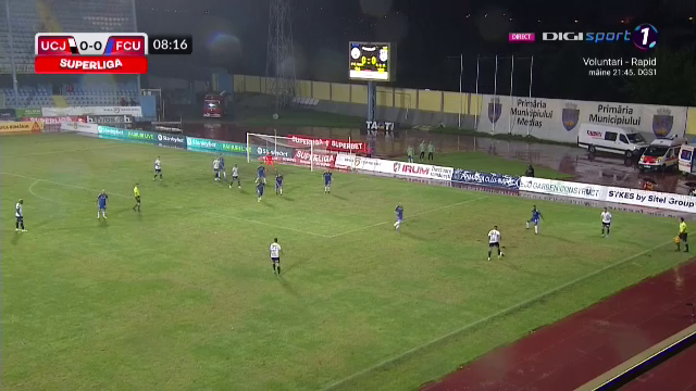 Filip, ratare monumentală &icirc;n startul meciului U Cluj - FCU Craiova! Popa a avut un reflex formidabil