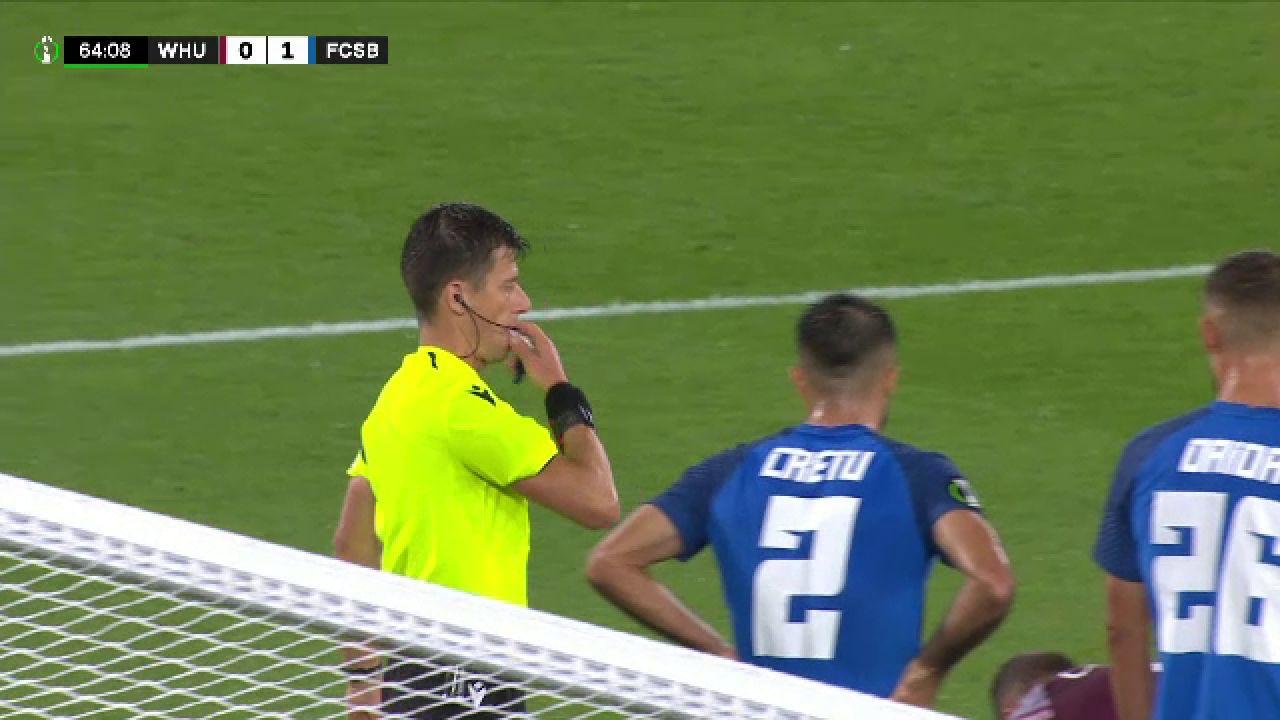 Arbitrul o pedepsește pe FCSB. West Ham înscrie golul egalizator dintr-un penalty contestat de