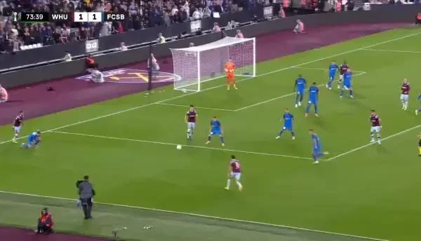 West Ham - FCSB | Londonezii preiau conducerea și fac 2-1