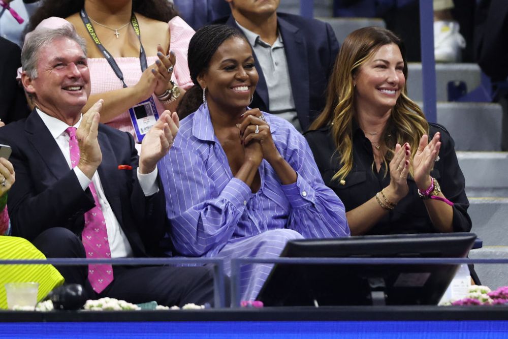 A lăsat-o cu gura căscată pe Michelle Obama! Reacție savuroasă a fostei prime doamne a Americii la US Open_1