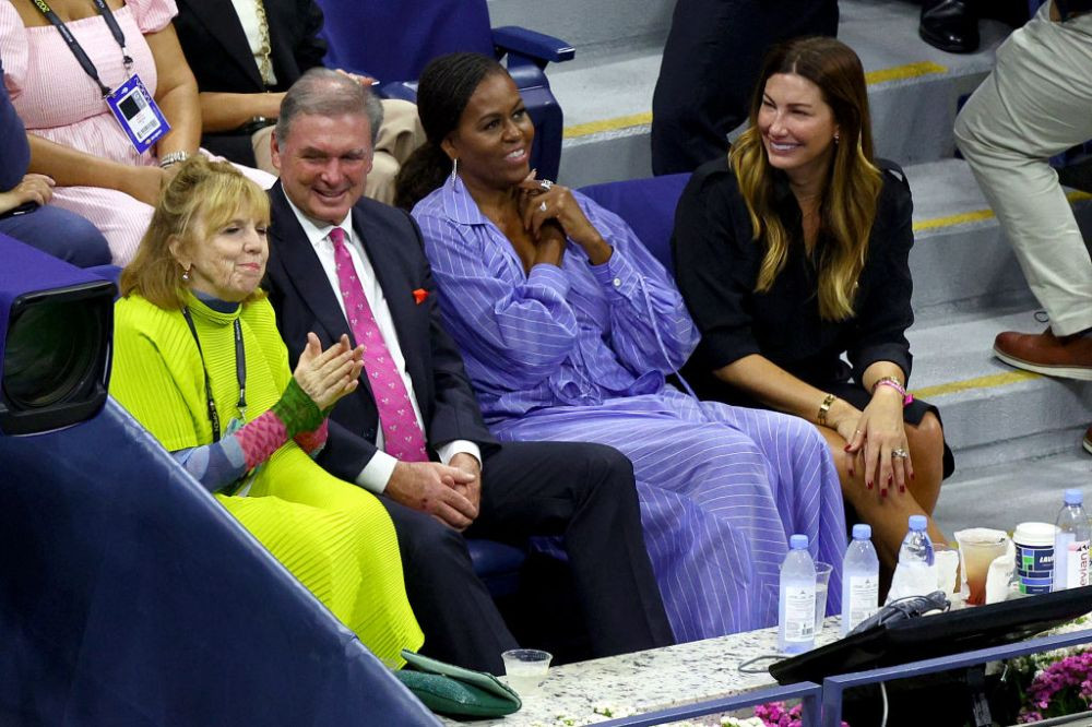 A lăsat-o cu gura căscată pe Michelle Obama! Reacție savuroasă a fostei prime doamne a Americii la US Open_3