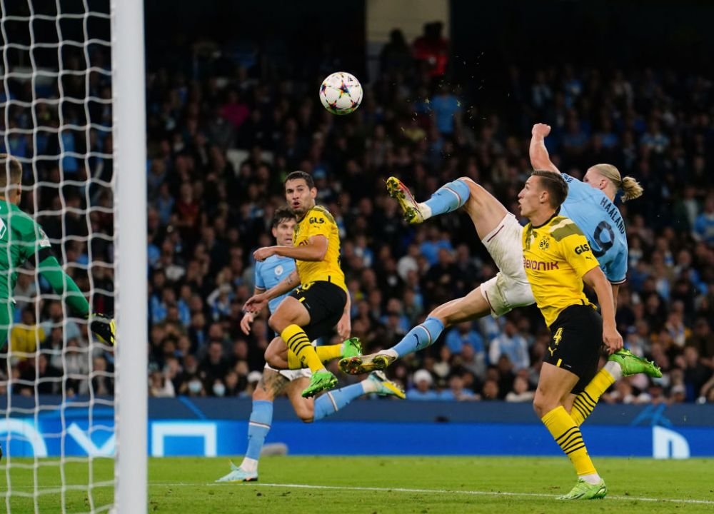 Golul de killer cu care Erling Haaland a &icirc;ngenuncheat-o pe Borussia Dortmund. Reușita spectaculoasă a starului norvegian